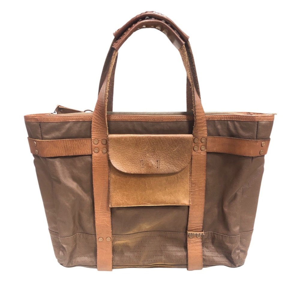 Diesel Brown and Tan Leather Briefcase